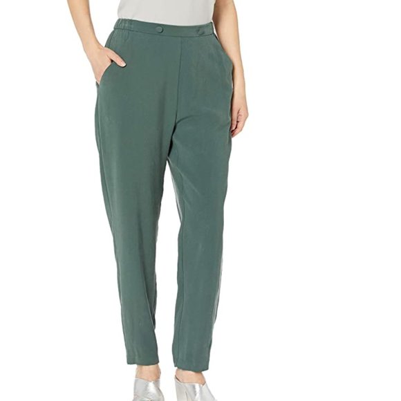 BCBGeneration Pants - BCBGeneration Straight Leg Trousers Forest Green